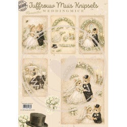 Juffrouw Muis A4 Knipsel - Weddingmice - Romantic - Exclusive