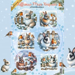 Juffrouw Muis A4 Knipsel - Winterbabbels