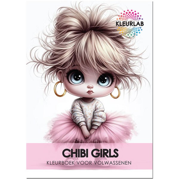 Kleurlab - Chibi Girls | Kleurboek voor Volwassenen