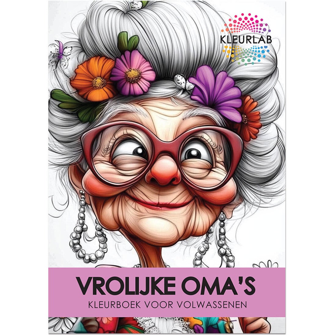 kleurlab - Vrolijke Oma's | Kleurboek voor Volwassenen
