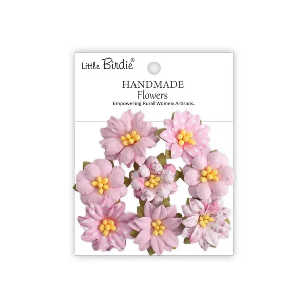 CR110141 - Handmade Printed Paper Flowers Vinita Pink Symphony
