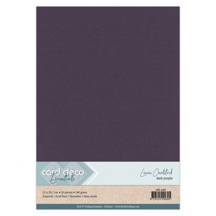 A4  Dark Purple linnen karton