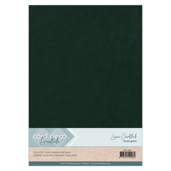 A4 Forest Green linnen karton