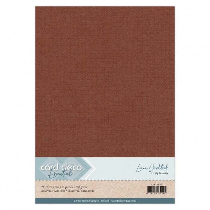 A4 Rusty Brown linnen karton
