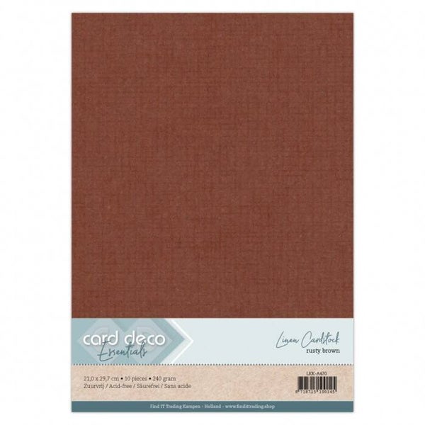 A4 Rusty Brown linnen karton