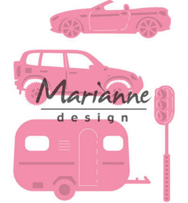 Marianne Design - Collectables - col1435 - Village Decoration set 3 (cars)