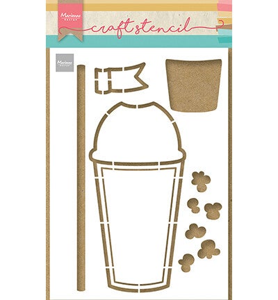 PS8121 - Marianne Design - Craft Stencil - Smoothie cup by Marleen