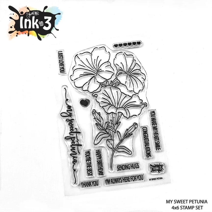Inkon3 - My Sweet Petunia - Clear Stamp Set