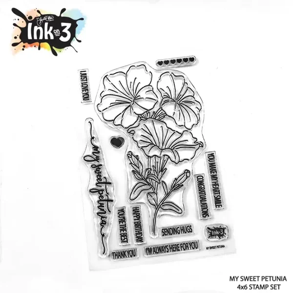 Inkon3 - My Sweet Petunia - Clear Stamp Set