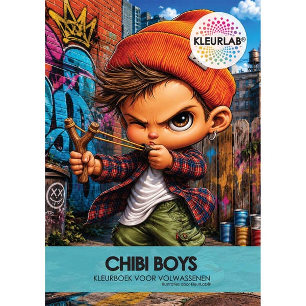 Kleurlab - Chibi Boys | Kleurboek voor Volwassenen