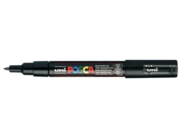 Verfstift Posca PC1MC Extra Fijne punt 0,7-1,0mm Zwart