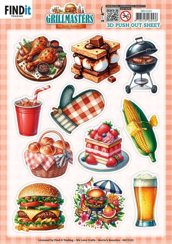 SB11123 - 3D Pushout Sheet - Berries Beauties - Grillmasters