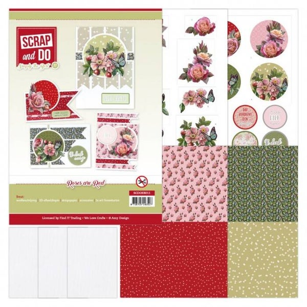 SCDOSB011 - Scrap and Do Simply the Best - Amy Design - Roses are Red