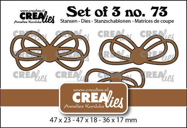 CLSet73 - Crealies - Set of 3 no. 73, Susans touwtjes