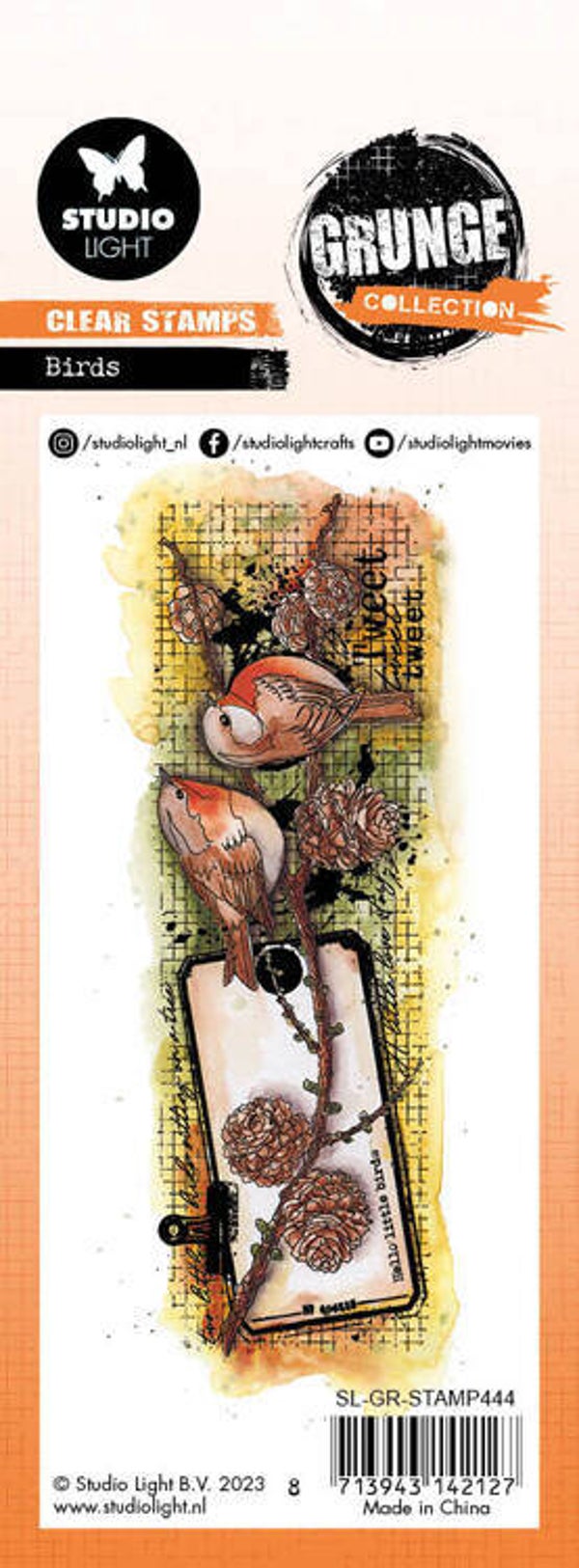 SL-GR-STAMP444 - Grunge Collection Juni - Clear Stamp - Birds