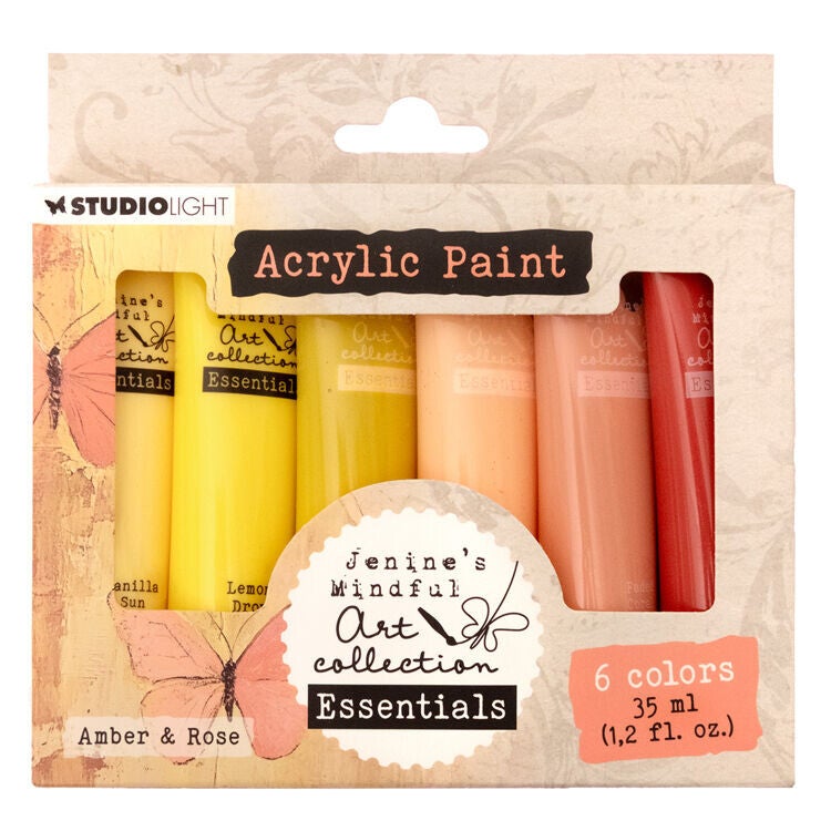 JMA-ES-ACP48 - Studio Light - JMA Collection - Essentials - Acrylic Paint - Amber & Rose