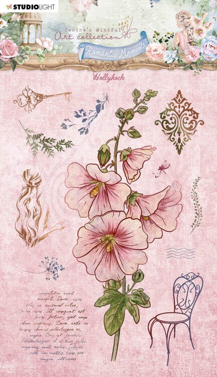 JMA-RM-STAMP483 - JMA Collection - Romantic Moments - Clear Stamp - Hollyhock