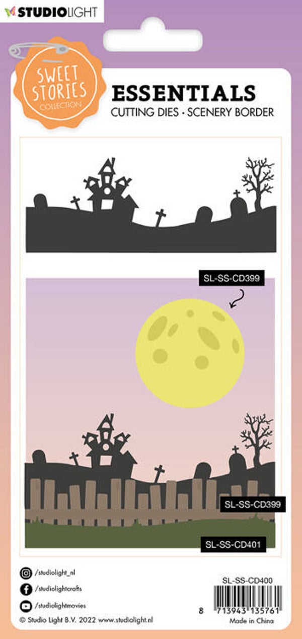 SL-SS-CD400 - Studio Light - Sweet Stories Halloween - Essentials - Cutting Die - Border Graveyard