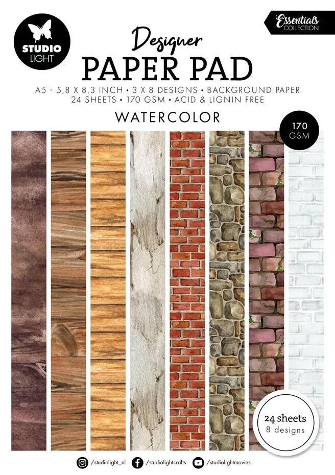 SL-ES-DPP330 - Watercolor A5 Essentials Designer Paper Pad