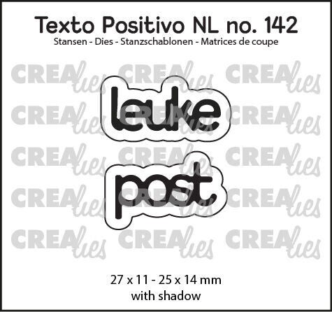 POSNL142 - Crealies - Texto Positivo stansen no. 142, leuke post