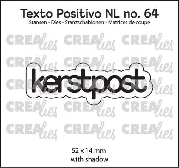 POSNL64 - Crealies - Texto Positivo stansen no. 64, kerstpost