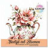 kleurlab - Theetijd vol Bloemen | Kleurboek voor Volwassenen