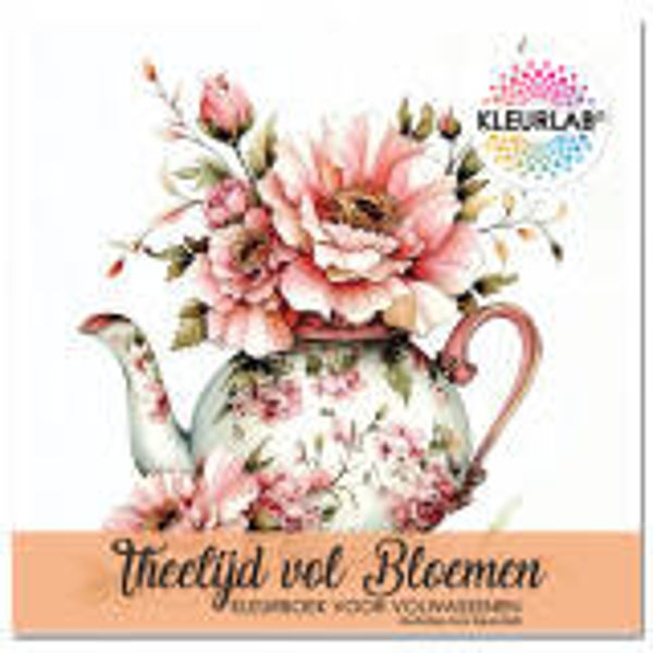 kleurlab - Theetijd vol Bloemen | Kleurboek voor Volwassenen