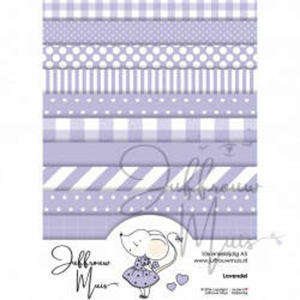 Juffrouw Muis: Tiny Cardstock - A5 - Lavendel