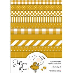 Juffrouw Muis: Tiny Cardstock - A5 - Mosterdgeel - Silk Edition