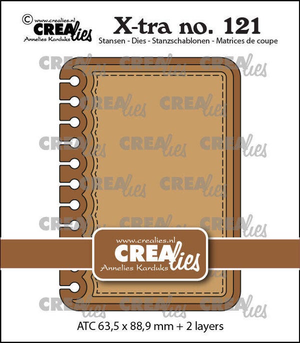 Crealies - X-tra stansen no. 121, ATC notebook verticaal