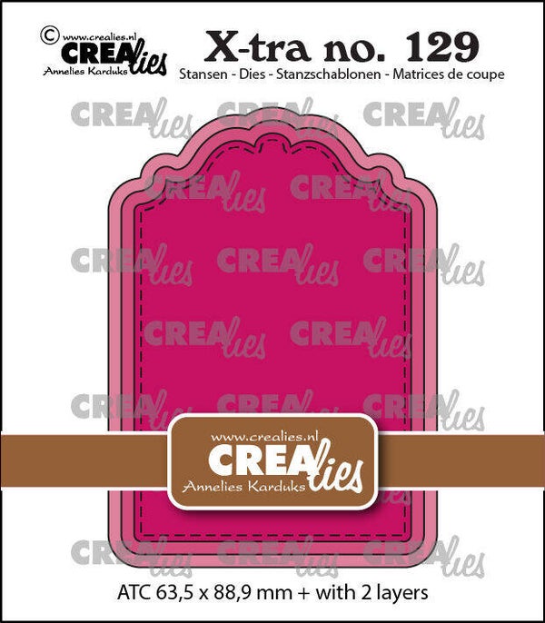 Crealies CLXtra129 - X-tra stansen no. 129, ATC Paneel D