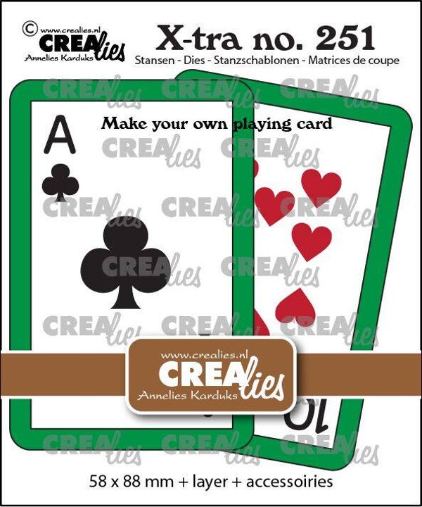 Crealies - X-tra stansen no. 251, Speelkaarten