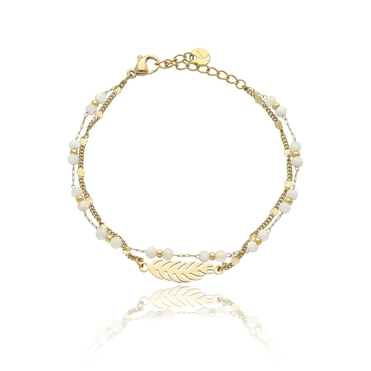 Schattige armband met natuurlijke stenen - Maangesteente B98716