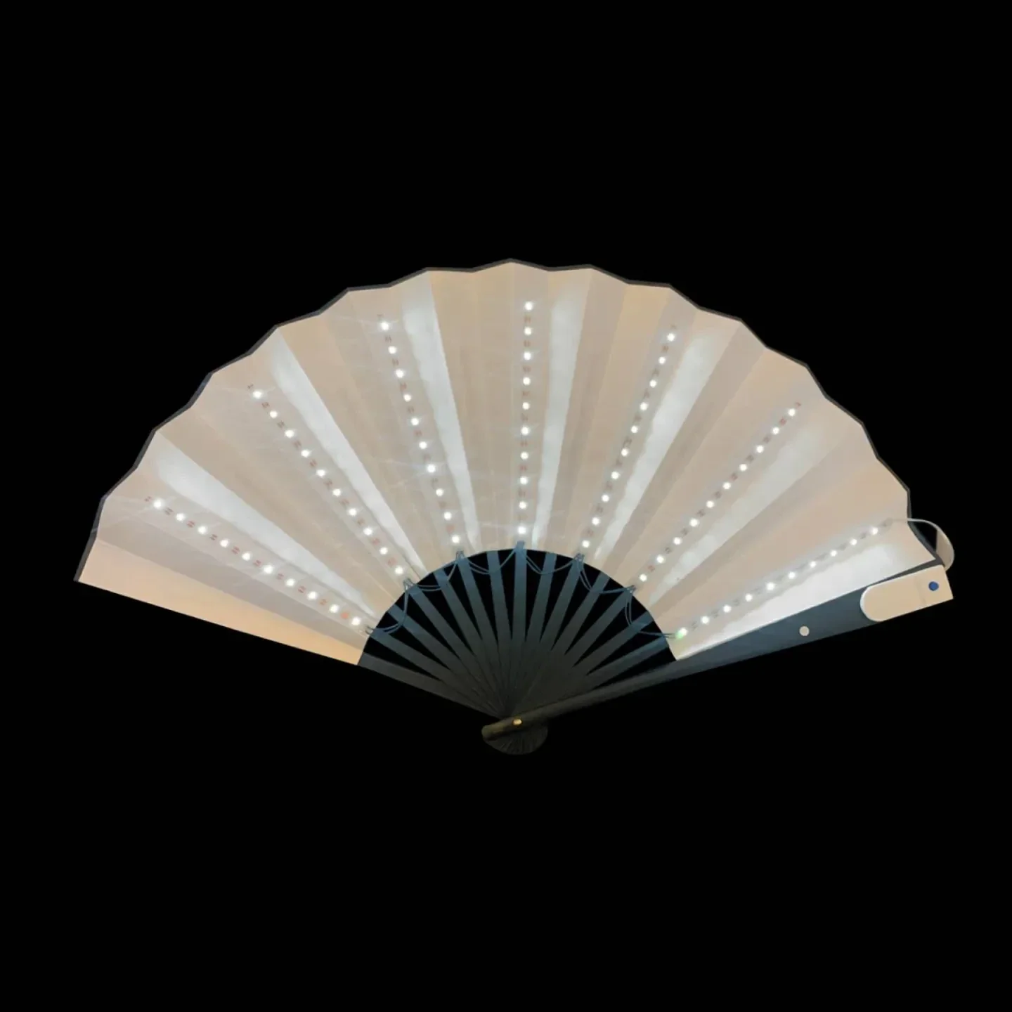 Witte waaier met led verlichting