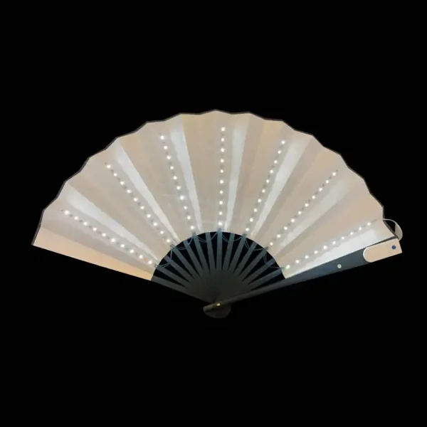 Witte waaier met led verlichting