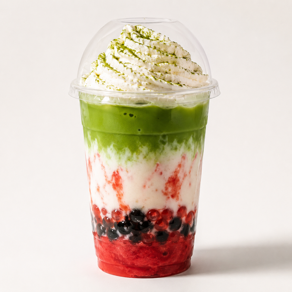 Strawberry Matcha bubble tea