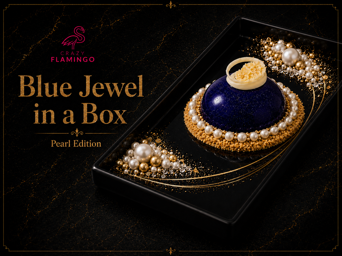 Blue Jewel - diamond and pearls