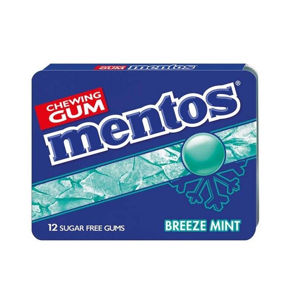 mentos kauwgom breeze mint 12st
