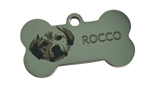 Hundemarke Knochen - Edelstahl mit Wunschgravur