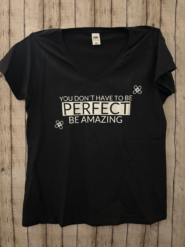 Damen T-Shirt „Be Amazing“ – Schwarz, Gr. XL | Angebot