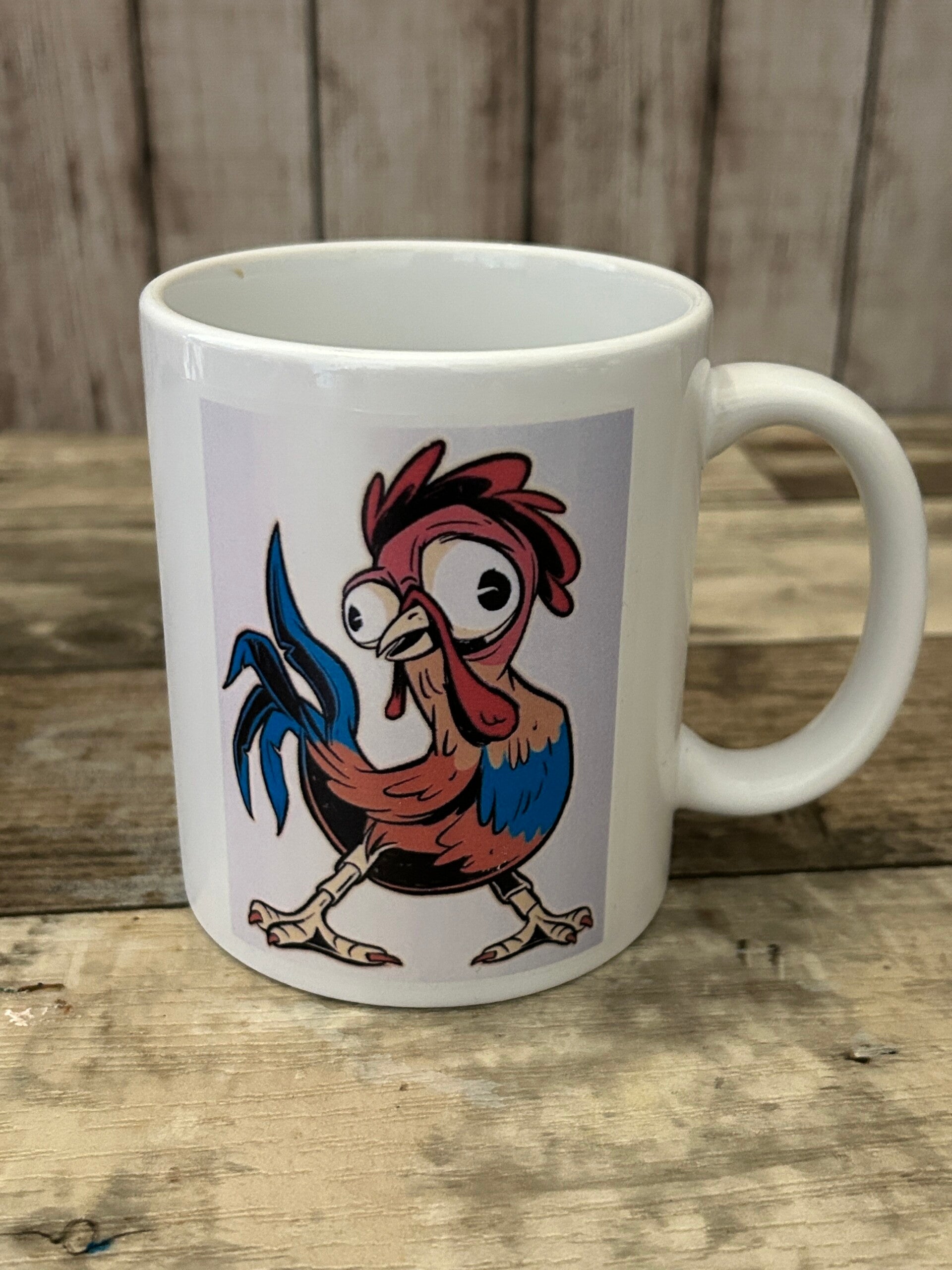 Lustige Tasse „Verrücktes Huhn“ – beidseitig bedruckt