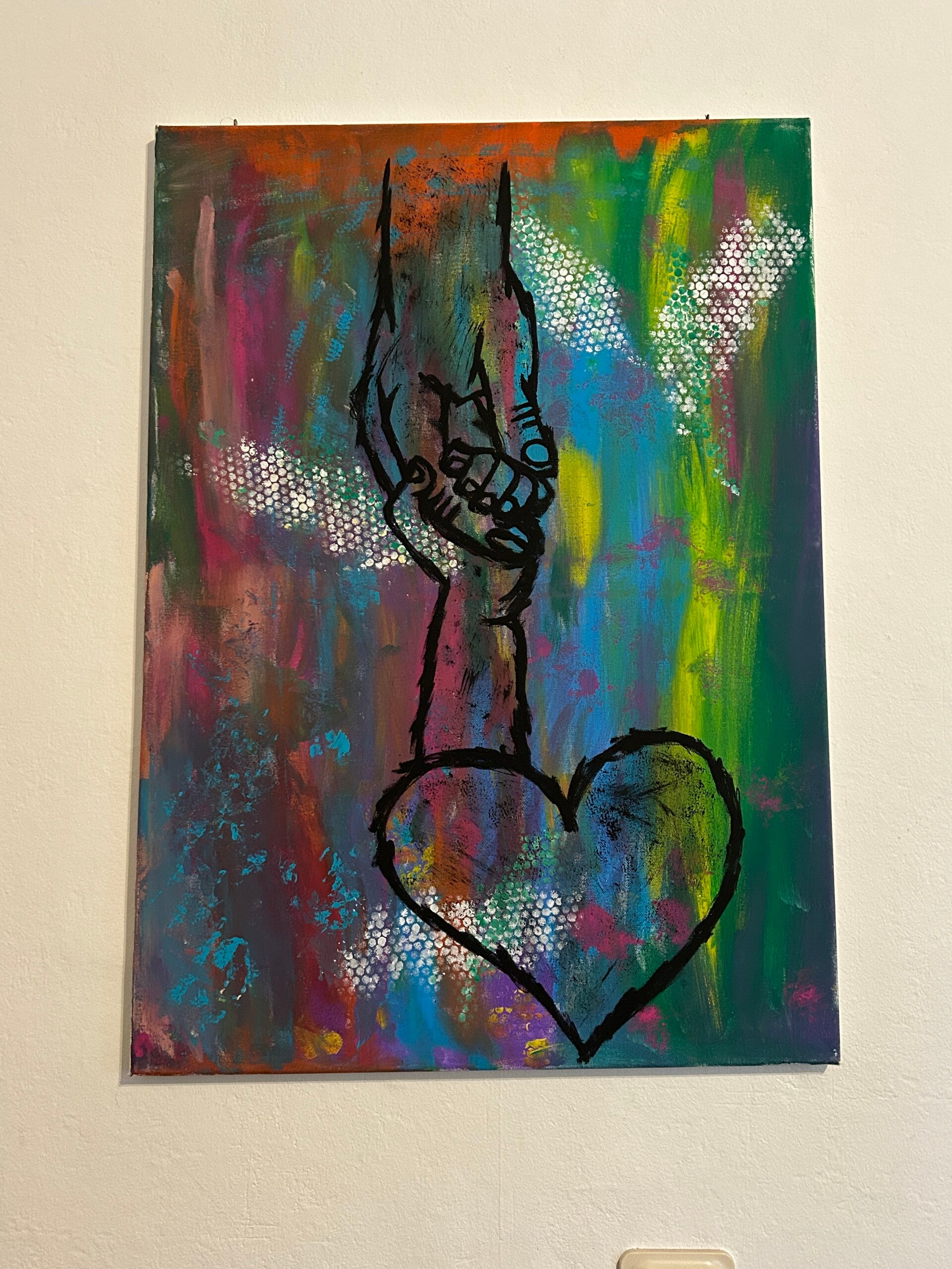 „Verbunden“ – handgemaltes Original auf Leinwand