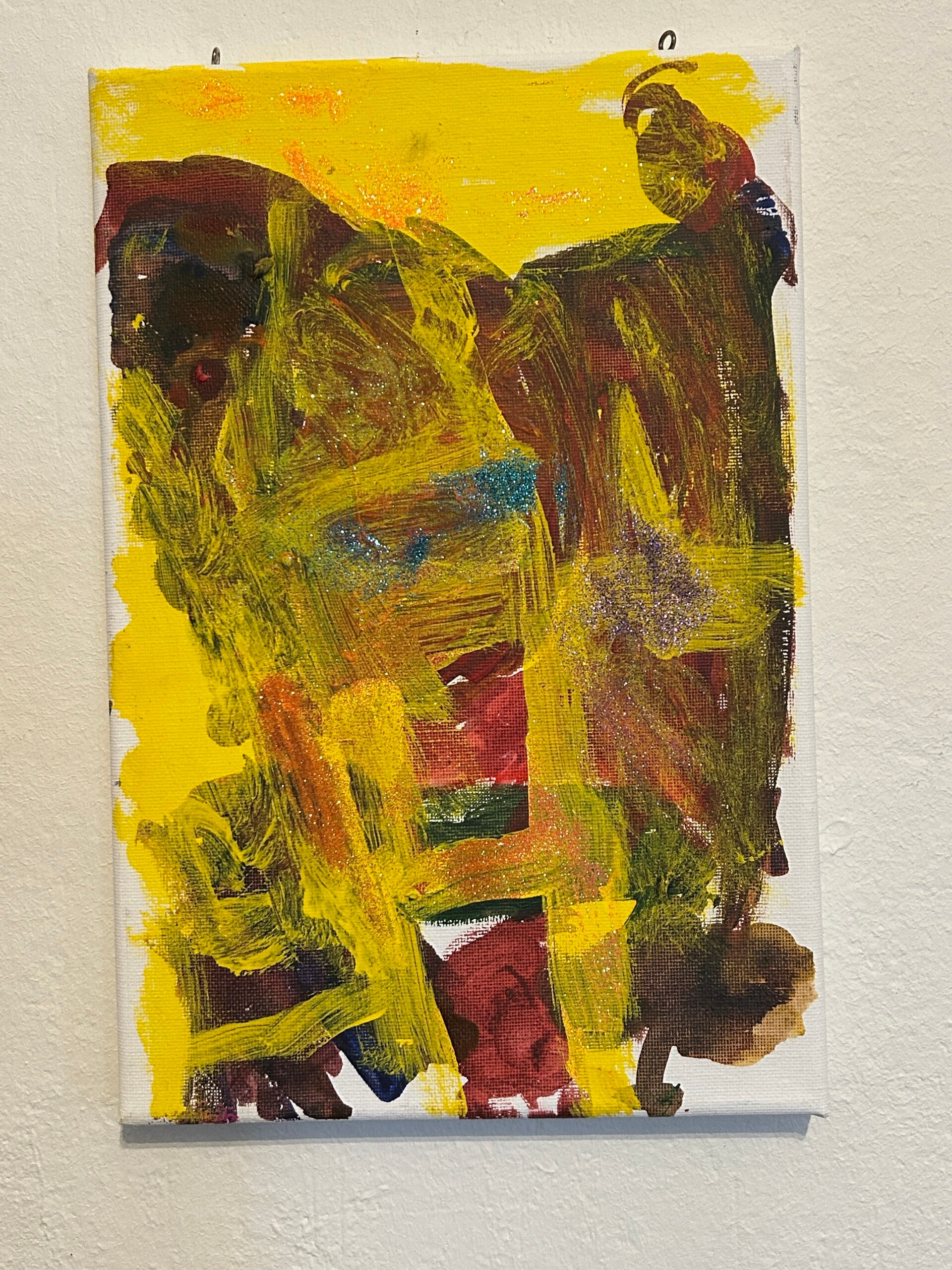 Original Acrylbild „Goldspuren“ – 20 × 30 cm