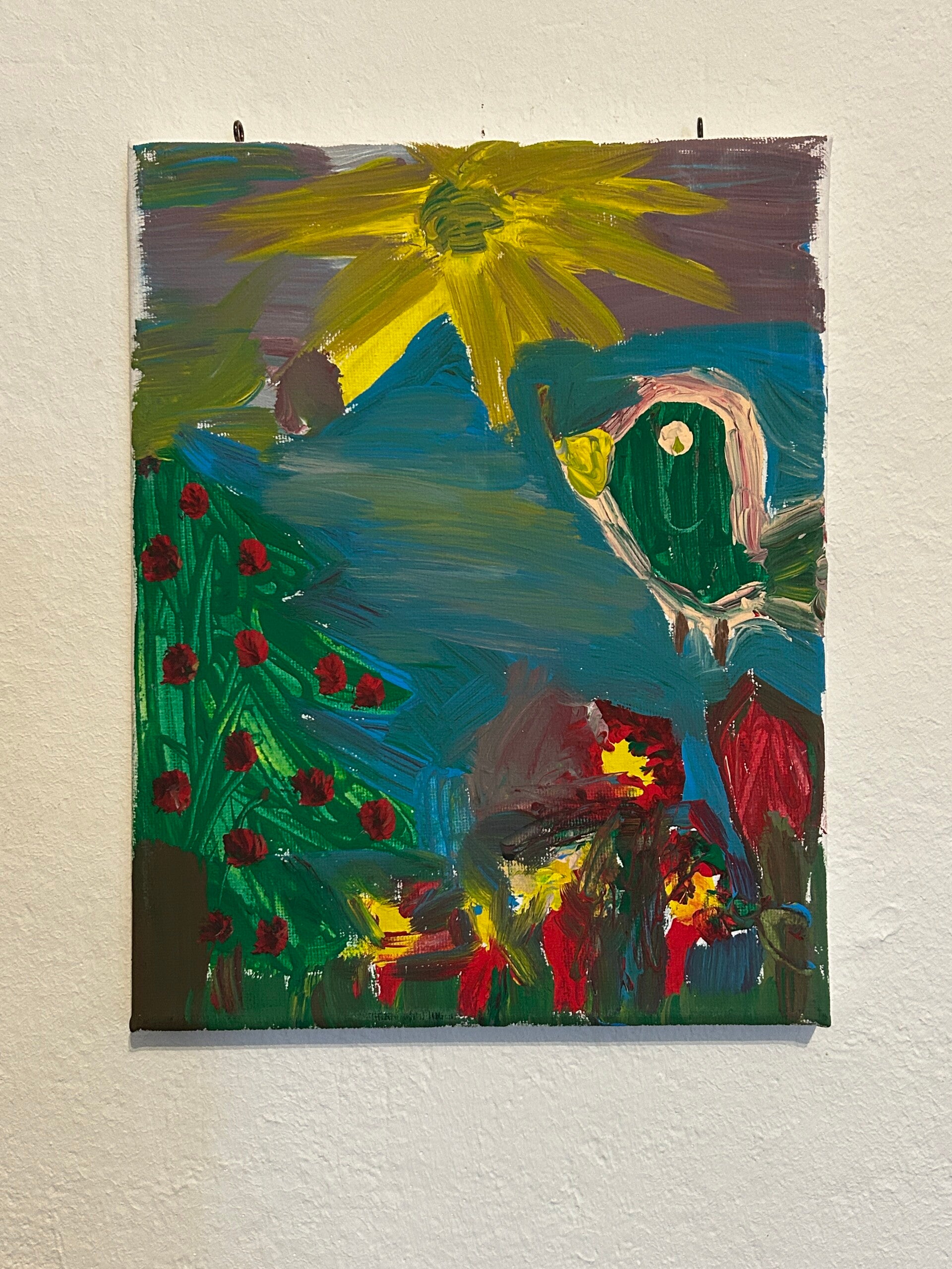 Original Acrylbild „Hafenblick“ – 20 × 24,5 cm