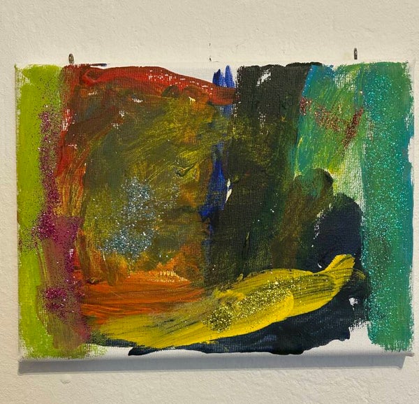 Original Acrylbild „Farbenfreude“ – 20 × 15 cm
