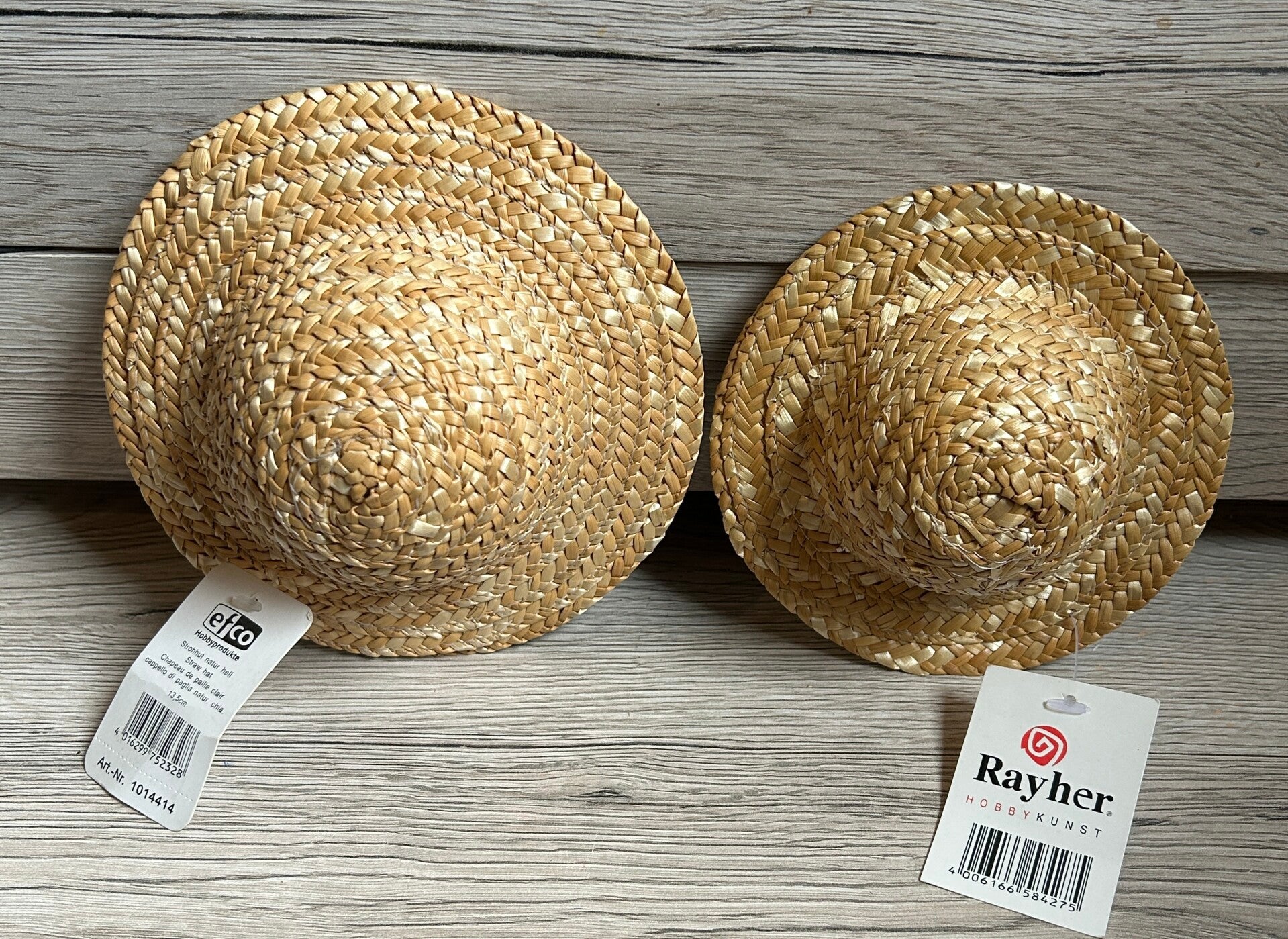 Mini-Strohhut natur – verschiedene Größen | DIY & Deko