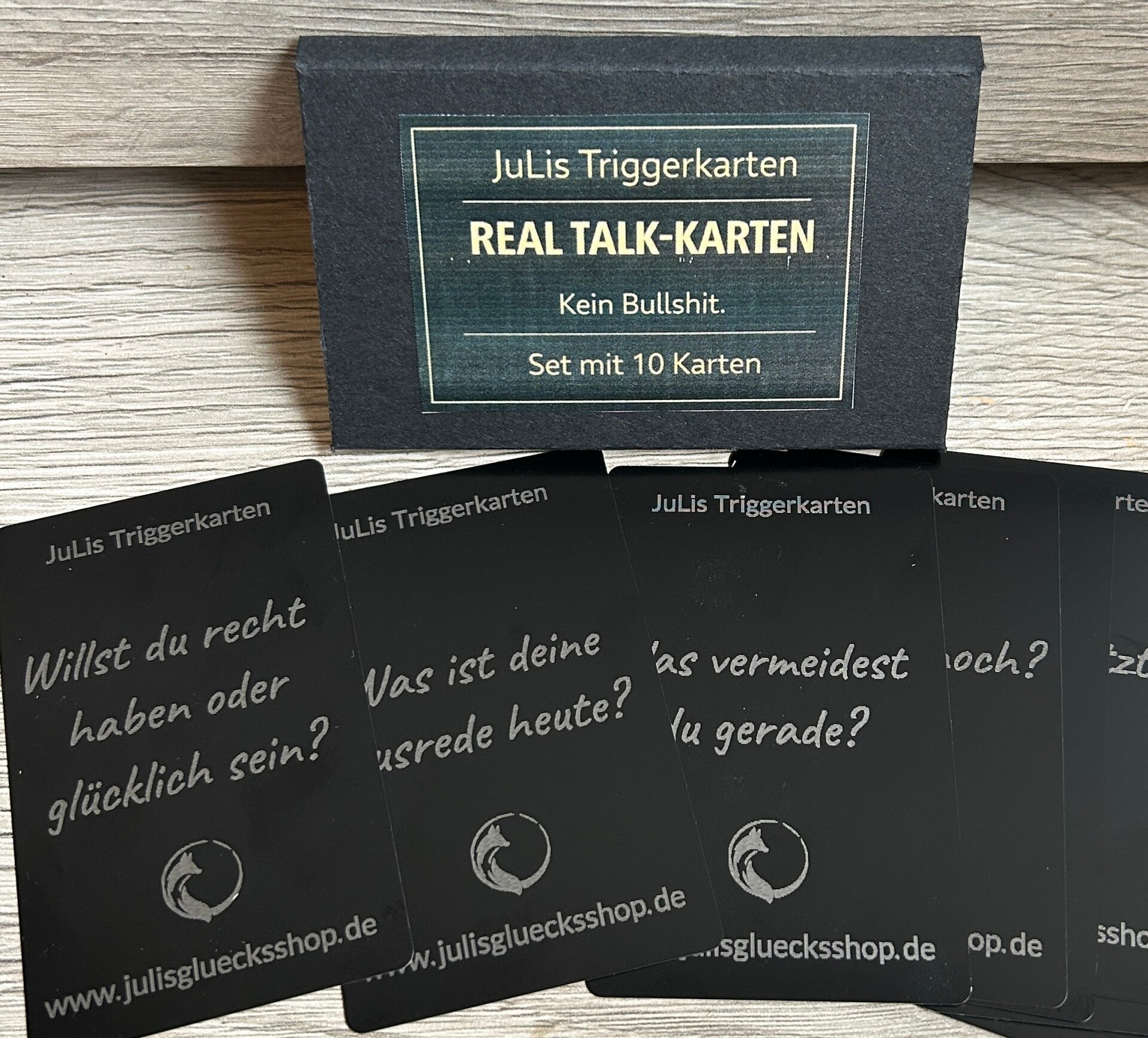 JuLis Triggerkarten „Real Talk“ – 10 Karten aus Aluminium