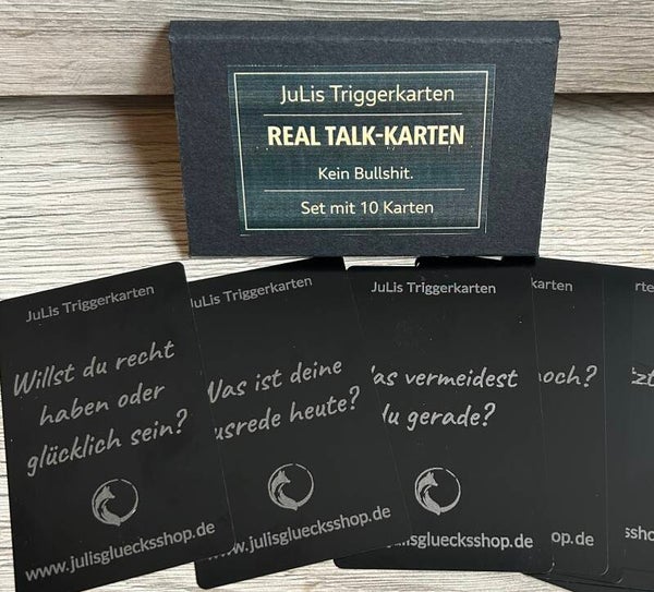 JuLis Triggerkarten „Real Talk“ – 10 Karten aus Aluminium
