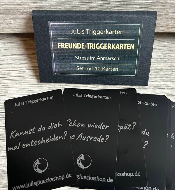 JuLis Triggerkarten „Freunde“ – 10 Karten aus Aluminium