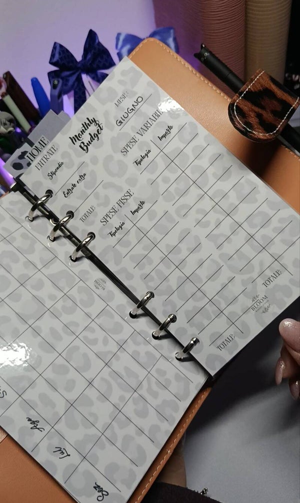 PLANNER MENSILE A6 PLASTIFICATO